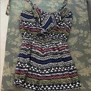 Colorful Patterned Women's Romper